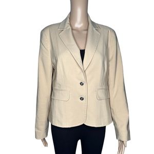 7th avenue design studio New York & company long sleeve khaki blazer size 12